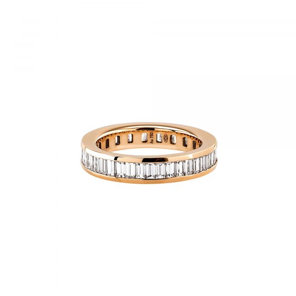 Roségold Ring mit Baguette Diamanten von Hans D. Krieger bei Juwelier Fridrich in München