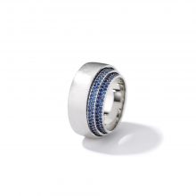 Platin Ring "Tenda" mit blauen Saphiren von Henrich & Denzel bei Juwelier Fridrich in München