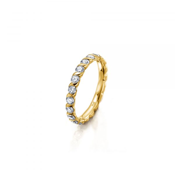 Gelbgold Memoire Ring mit Brillanten vollausgefasst von Meister bei Juwelier Fridrich in München