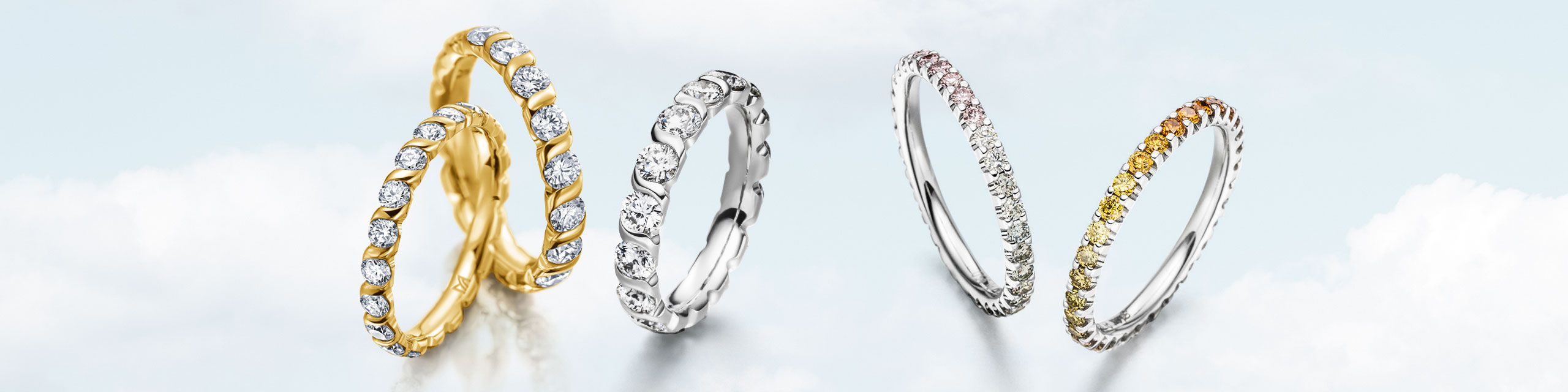 Memoire Ringe mit vielen Diamanten in München bei Ihrem Juwelier Fridrich.