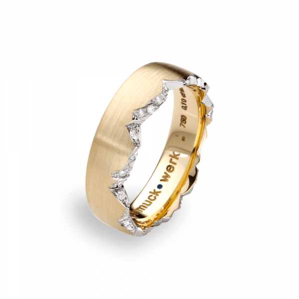 Gelbgold Ring "Alpenring" mit Brillanten von Schmuckwerk bei Juwelier Fridrich in München