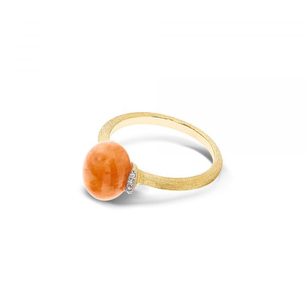 Gelbgold Ring "Petra" mit Aventurin und Brillanten von NANIS bei Juwelier Fridrich in München