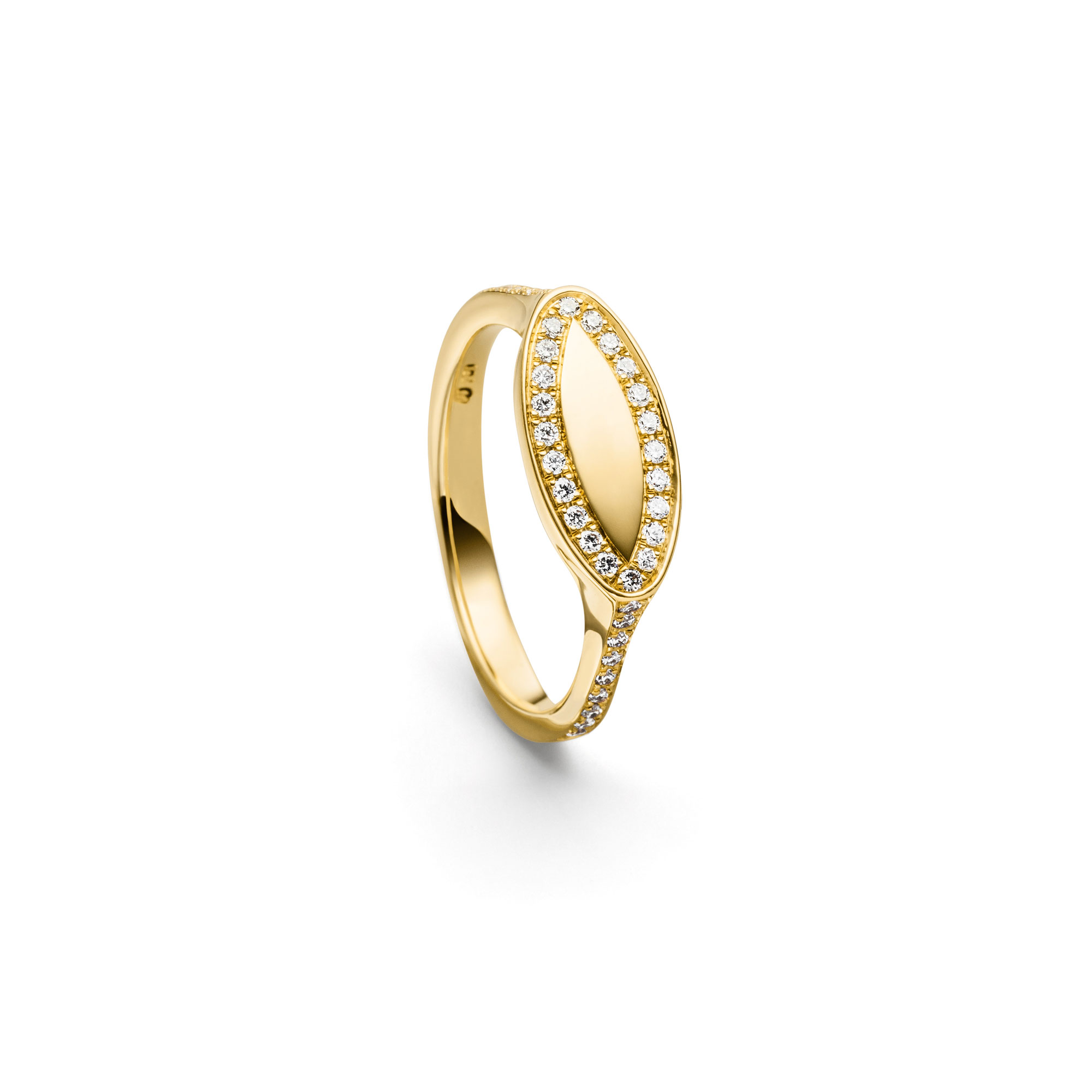 Gelbgold Ring "Fortuna Elypso" mit Brillanten von Atelier Fridrich bei Juwelier Fridrich in München