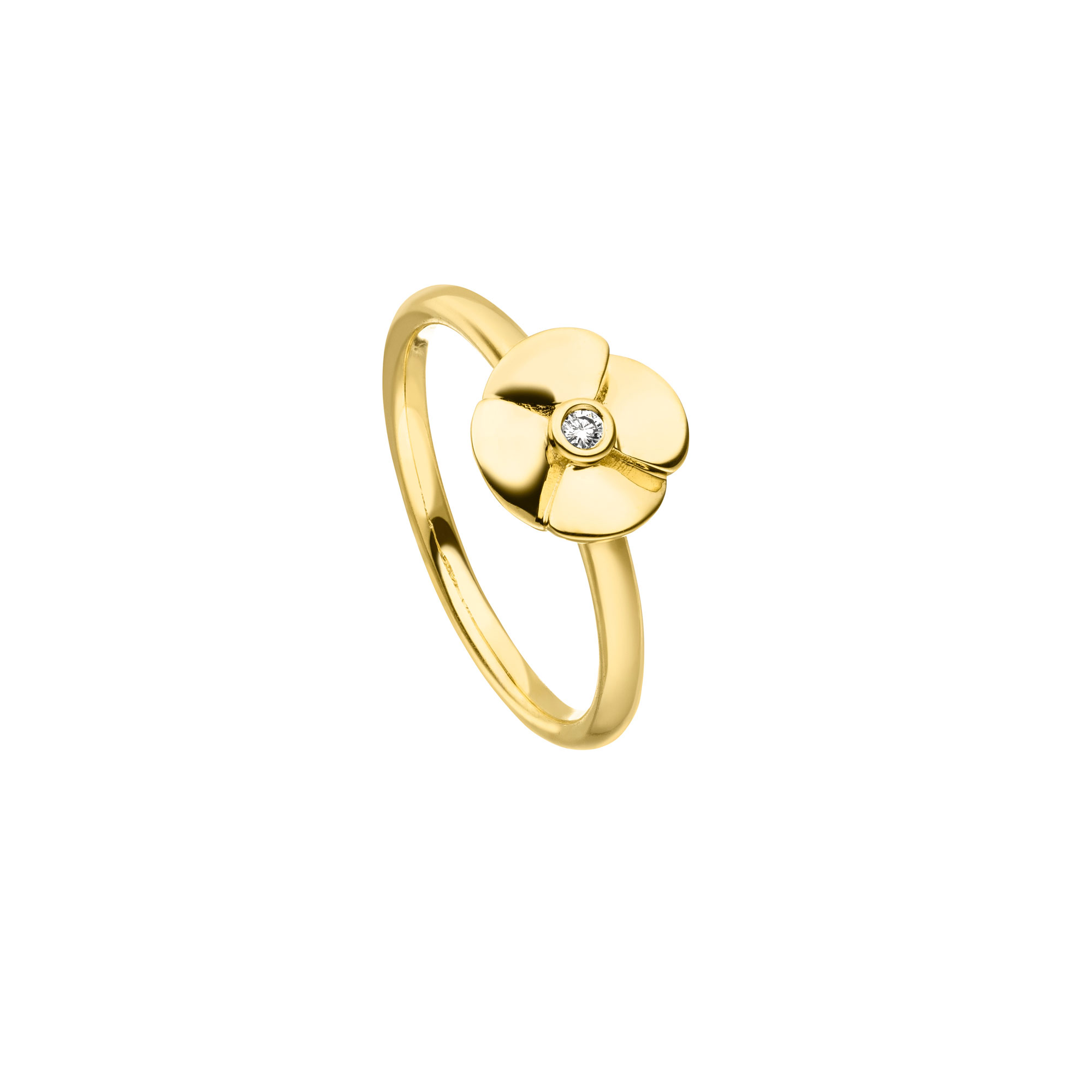 Gelbgold "Glückstreffer" Ring mit Brillant von Kollektion Fridrich bei Juwelier Fridrich in München