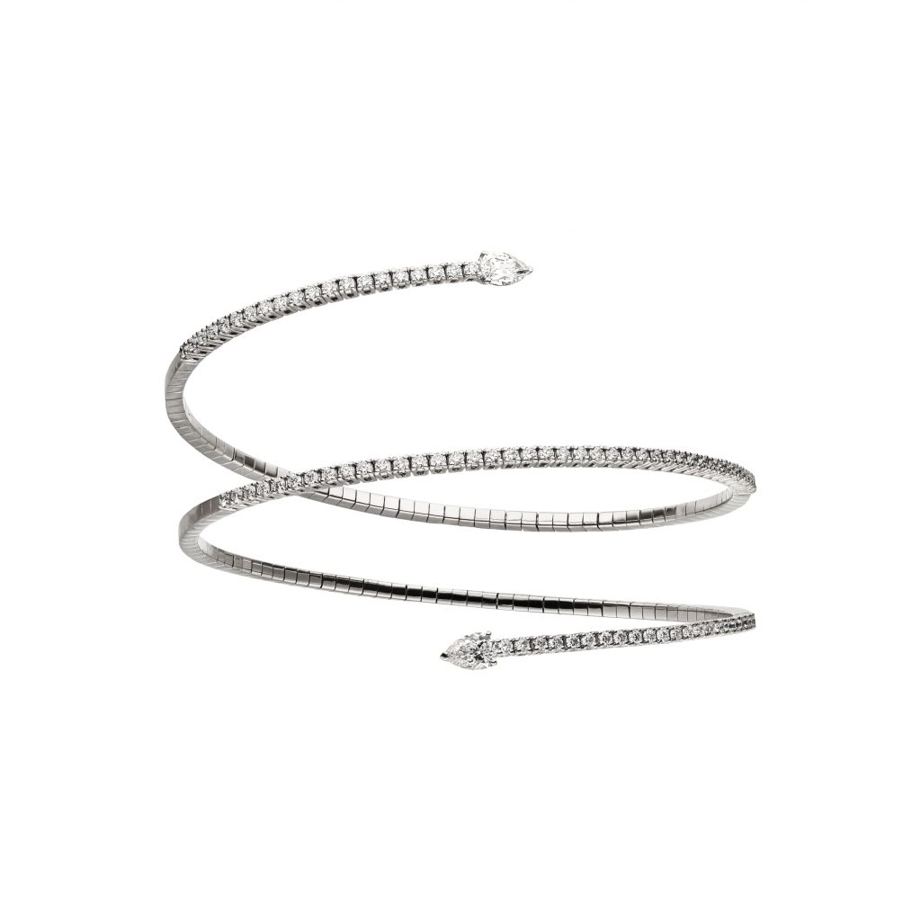 Weißgold Diamant Wickelarmband mit Tropfen von Kollektion Fridrich bei Juwelier Fridrich in München