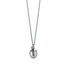Silber Collier mit Perle und Saphir von Gellner bei Juwelier Fridrich in München