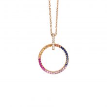 Roségold Collier mit bunten Saphiren von Hans D. Krieger bei Juwelier Fridrich in München