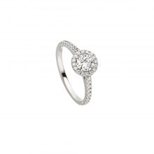Platin "Halo"-Ring mit Brillanten von Hans D. Krieger bei Juwelier Fridrich in München