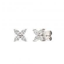 Weißgold Ohrstecker mit Diamanten im Navette Schliff von Hans D. Krieger bei Juwelier Fridrich in München