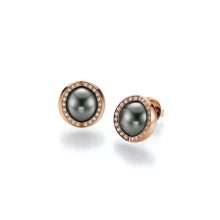 Roségold Ohrstecker mit Perlen und Brillanten von Jörg Heinz bei Juwelier Fridrich in München