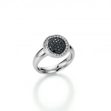 Weißgold Ring mit schwarzen Diamanten von Jörg Heinz bei Juwelier Fridrich in München