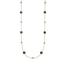 Gelbgold Collier mit Blau-Topas von Kollektion Fridrich bei Juwelier Fridrich in München