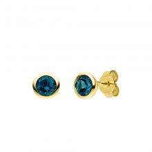 Gelbgold Ohrstecker mit London Blue Topas von Kollektion Fridrich bei Juwelier Fridrich in München