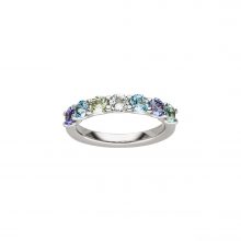 Weißgold Ring mit blauen Farbedelsteinen von Kollektion Fridrich bei Juwelier Fridrich in München
