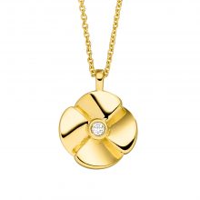 Gelbgold "Glückstreffer" Collier mit Brillant von Kollektion Fridrich bei Juwelier Fridrich in München