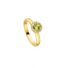 Gelbgold Ring mit Peridot und Brillanten von Kollektion Fridrich bei Juwelier Fridrich in München