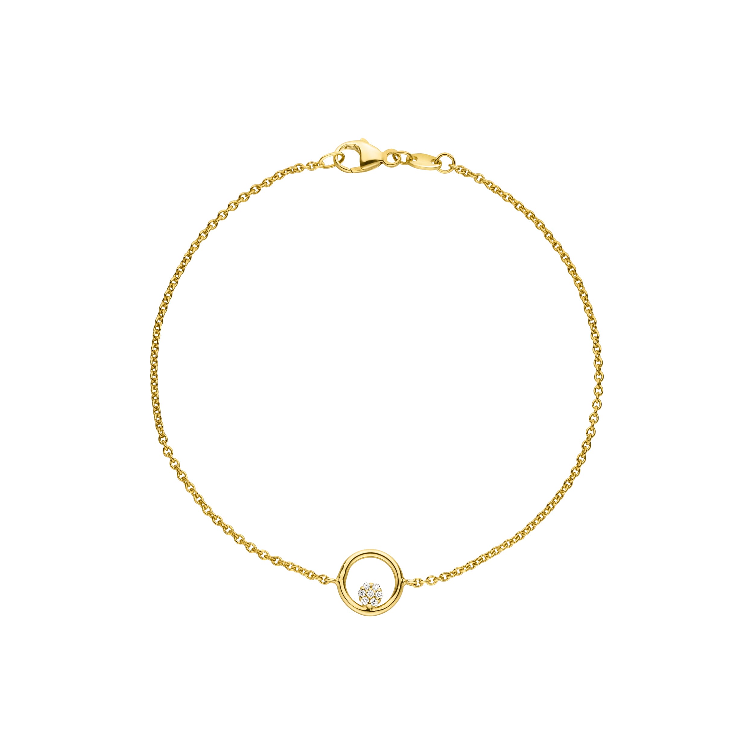 Zartes Gelbgold Armband mit Diamanten von Kollektion Fridrich bei Juwelier Fridrich in München