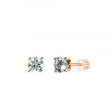 Roségold Ohrstecker mit Aquamarin von Kollektion Fridrich bei Juwelier Fridrich in München