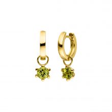 Gelbgold Creolen mit Peridot-Anhängern von Kollektion Fridrich bei Juwelier Fridrich in München
