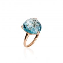 Roségold Ring mit Blautopas von Kollektion Fridrich bei Juwelier Fridrich in München