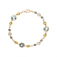 Roségold Armband mit bunten Farbedelsteinen von Kollektion Fridrich bei Juwelier Fridrich in München