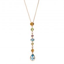 Roségold Collier mit Farbedelsteinen von Kollektion Fridrich bei Juwelier Fridrich in München