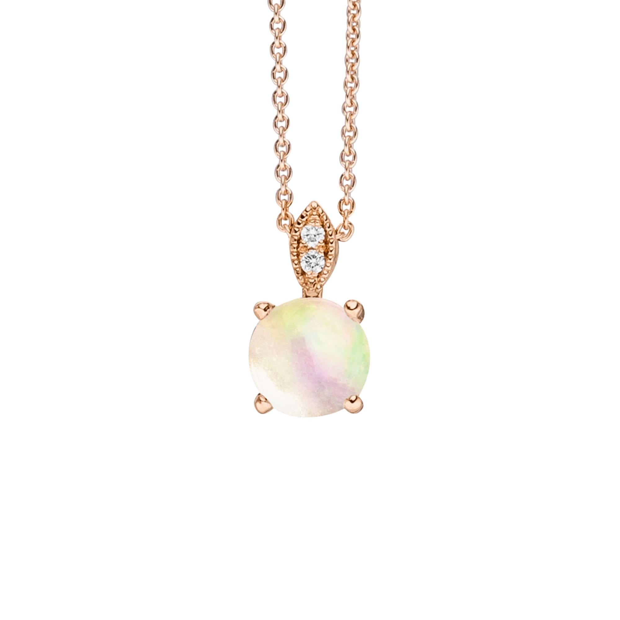 Roségold Collier mit Opal und Brillanten von Kollektion Fridrich bei Juwelier Fridrich in München