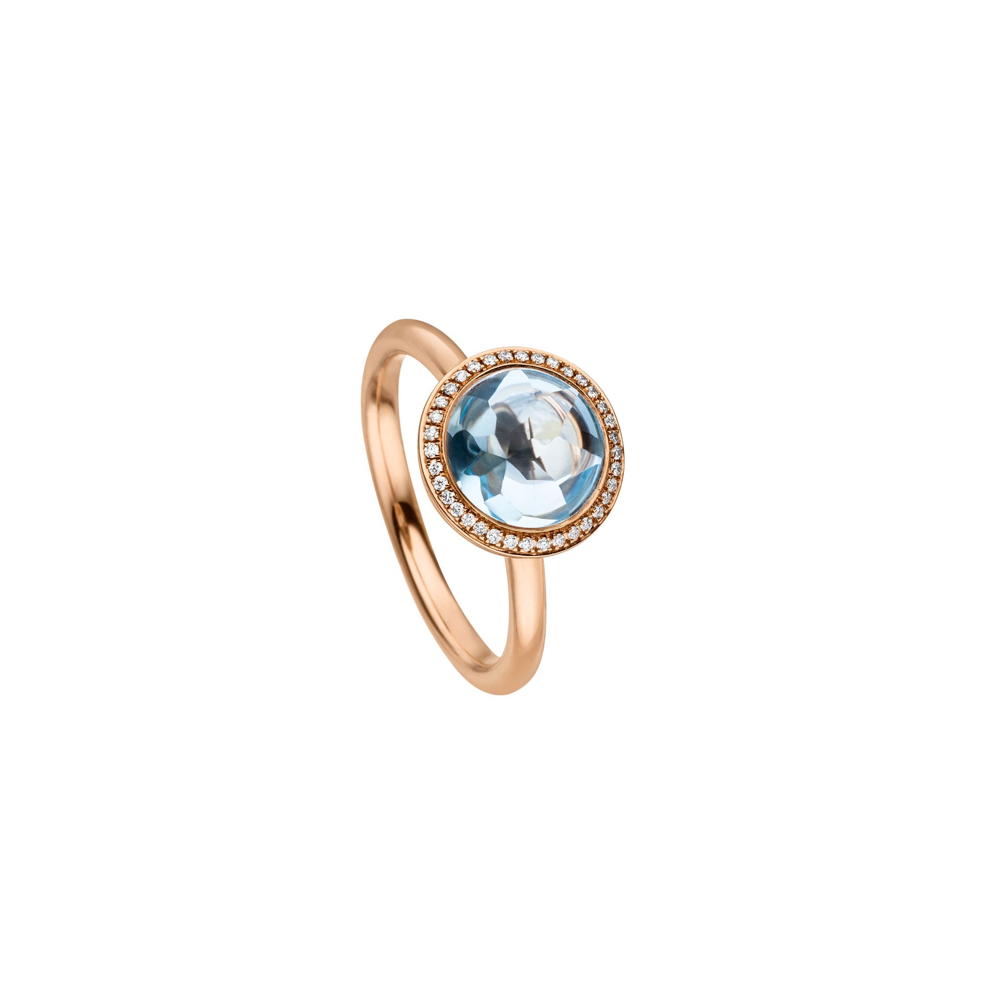 Roségold Cocktail Ring mit Blautopas von Kollektion Fridrich bei Juwelier Fridrich in München