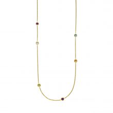 Langes Gelbgold Collier mit bunten Farbsteinen von Kollektion Fridrich bei Juwelier Fridrich in München