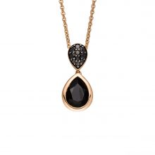 Roségold Collier mit Onyx und schwarzen Diamanten von Kollektion Fridrich bei Juwelier Fridrich in München