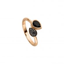 Roségold Ring mit Onyx und schwarzen Diamanten von Kollektion Fridrich bei Juwelier Fridrich in München