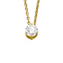 Gelbgold Solitär Collier mit Diamant von Kollektion Fridrich bei Juwelier Fridrich in München