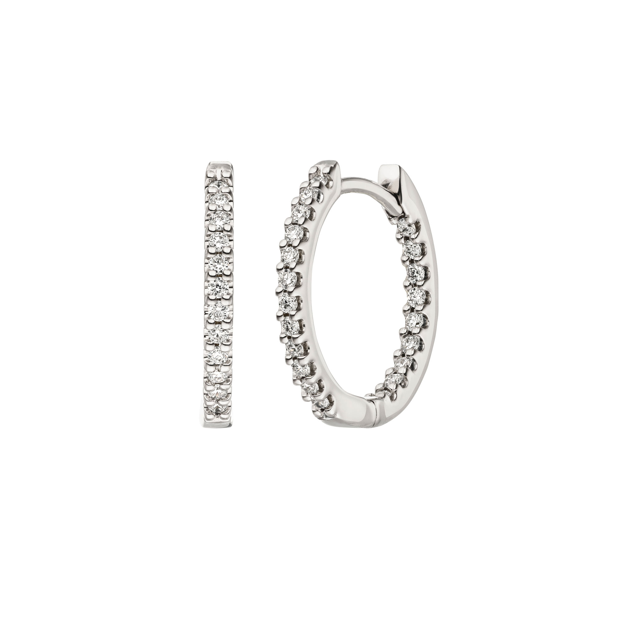 Weißgold Creolen mit Brillanten von Kollektion Fridrich bei Juwelier Fridrich in München