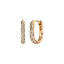 Gelbgold Diamantcreeolen im Pavéebesatz von Kollektion Fridrich bei Juwelier Fridrich in München