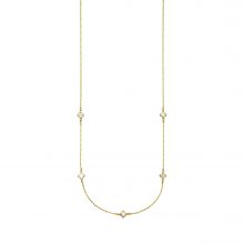 Zarte Gelbgold Kette mit Perlmutt-Elementen von Kollektion Fridrich bei Juwelier Fridrich in München