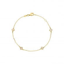 Zartes Gelbgold Armband mit Perlmutt von Kollektion Fridrich bei Juwelier Fridrich in München