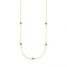Gelbgold Collier mit Blau-Topas von Kollektion Fridrich bei Juwelier Fridrich in München