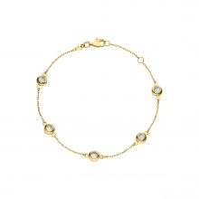 Gelbgold Armband mit Blau-Topas von Kollektion Fridrich bei Juwelier Fridrich in München