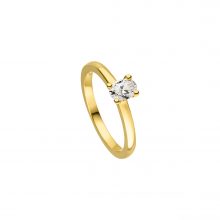 Gelbgold Solitär Ring mit ovalem Diamant von Kollektion Fridrich bei Juwelier Fridrich in München