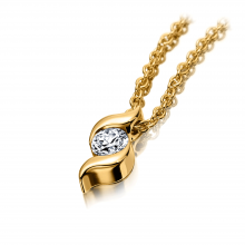 Ankercollier mit Solitär-Anhänger von Meister bei Juwelier Fridrich in München