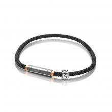 Carbonarmband in Titan-Rotgold mit M-Würfel in Titan von Meister bei Juwelier Fridrich in München