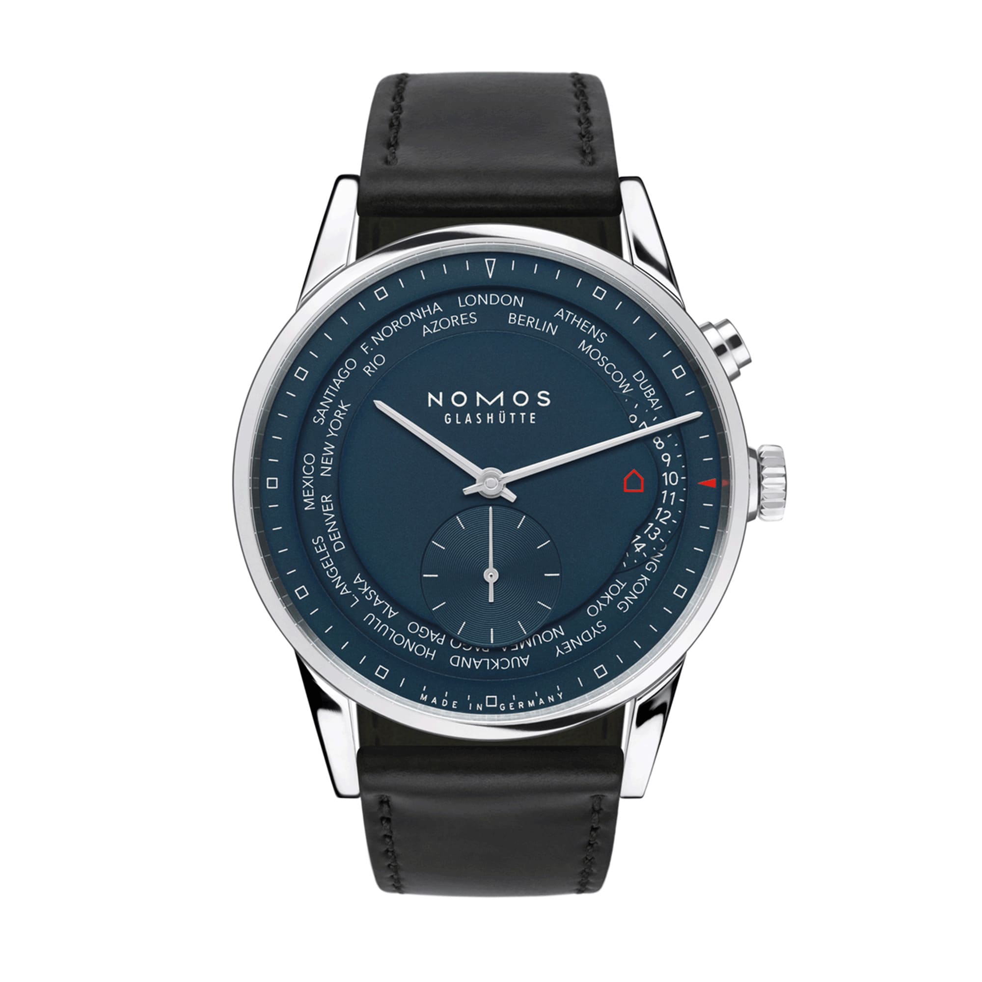 Zürich Weltzeit Nachtblau von NOMOS Glashütte bei Juwelier Fridrich in München
