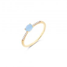 Gelbgold Ring mit Aquamarin von Nanis bei Juwelier Fridrich in München