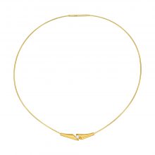 Gelbgold Collier "Calla" mit Brillant an Halsreif von Schaffrath bei Juwelier Fridrich in München