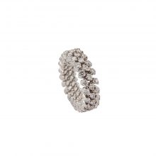 Brevetto Classic Weißgold Multi Size Ring mit 3 Brillant-Reihen von Serafino Consoli bei Juwelier Fridrich in München