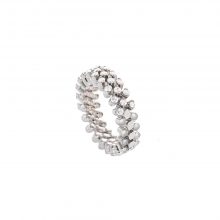 Brevetto Classic Weißgold Multi Size Ring mit 3 Brillant-Reihen von Serafino Consoli bei Juwelier Fridrich in München
