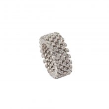 Brevetto Classic Weißgold Multi Size Ring mit 5 Brillant-Reihen von Serafino Consoli bei Juwelier Fridrich in München