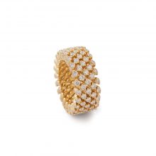 Brevetto Classic Gelbgold Multi Size Ring mit 5 Brillant-Reihen von Serafino Consoli bei Juwelier Fridrich in München