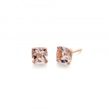 Roségold Ohrstecker "Colour Square" mit Morganit von Atelier Fridrich bei Juwelier Fridrich in München