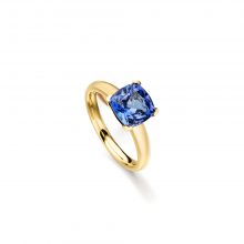Gelbgold Ring "Colour Square" mit Tansanit von Atelier Fridrich bei Juwelier Fridrich in München